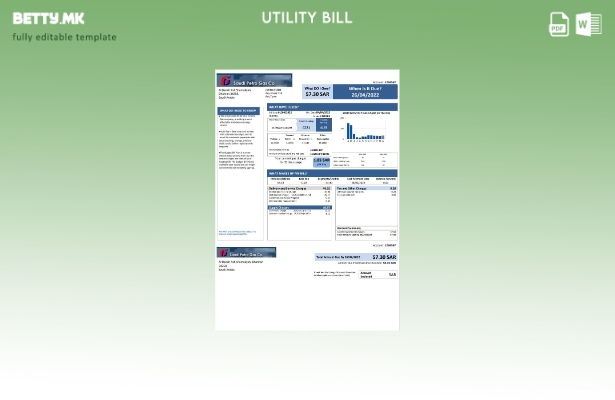 Модерен стил Саудиска Арабија Саудиска Петро Гас шаблон сметки за комунални услу